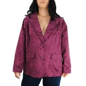 1990s Vintage Liz Claiborne Purple Floral Embroidered Blazer Retro Glam 2XL